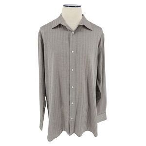 Banana Republic Tailored Slim Shirt Cashmere Taupe Long Sleeve Button Collar